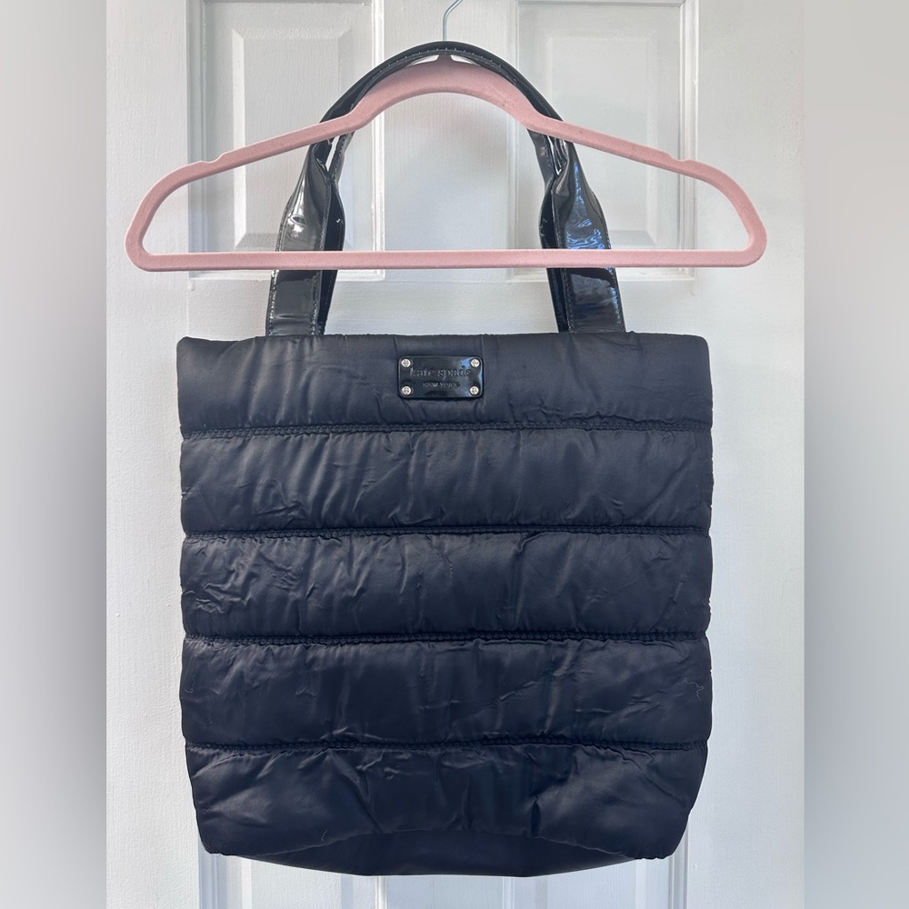 Kate Spade Black Quilted Tote Bag
